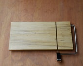Maple cheese cutter, cheese board, wire cheese slicer