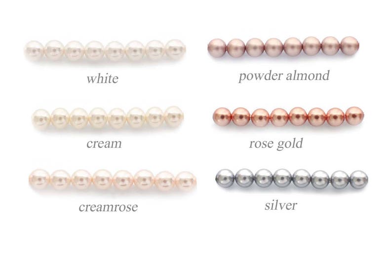 Pearl jewelry set, bracelet earring set, Swarovski pearl, cubic zirconia, pearl bracelet, pearl drop earrings, wedding bracelet and earrings Bild 5