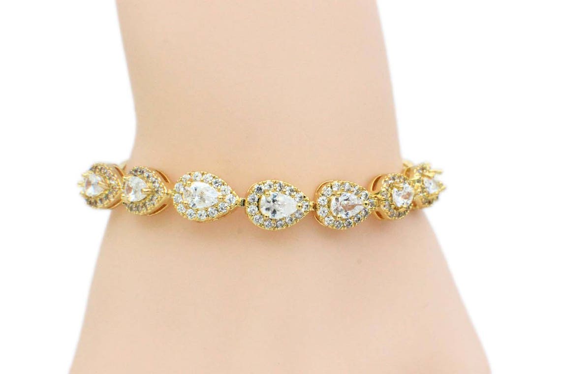 Gold Wedding Jewelry Set Gold Bridesmaid Jewelry Set Bridal Etsy