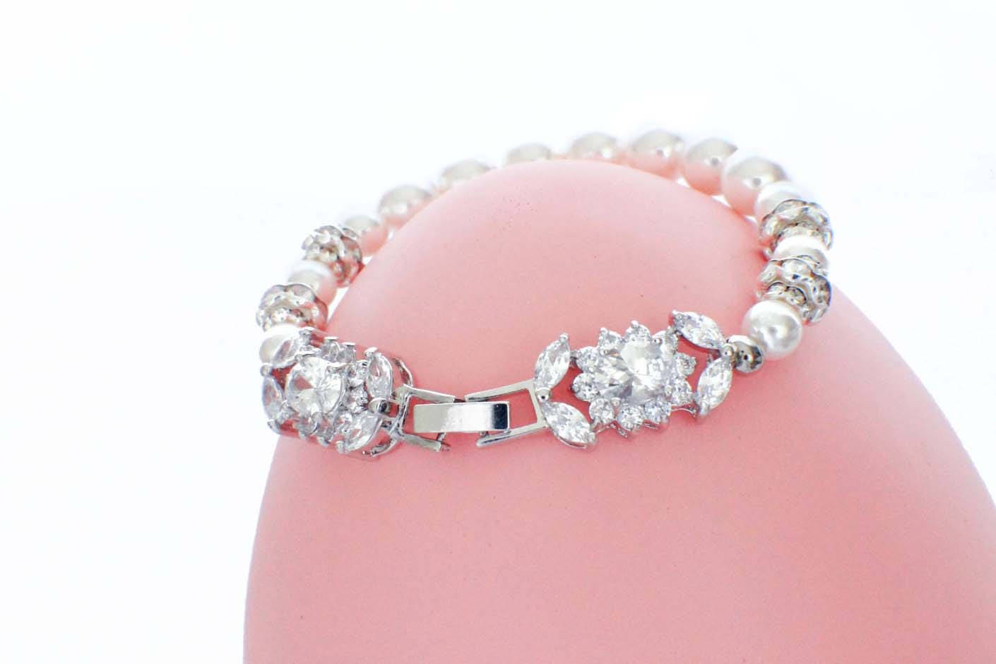 Art Deco Wedding Jewelry Sets for Brides Swarovski Pearl Etsy