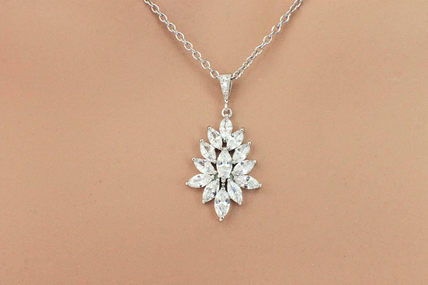 Bridal party jewelry silver bridesmaid jewelry set Maid of Etsy