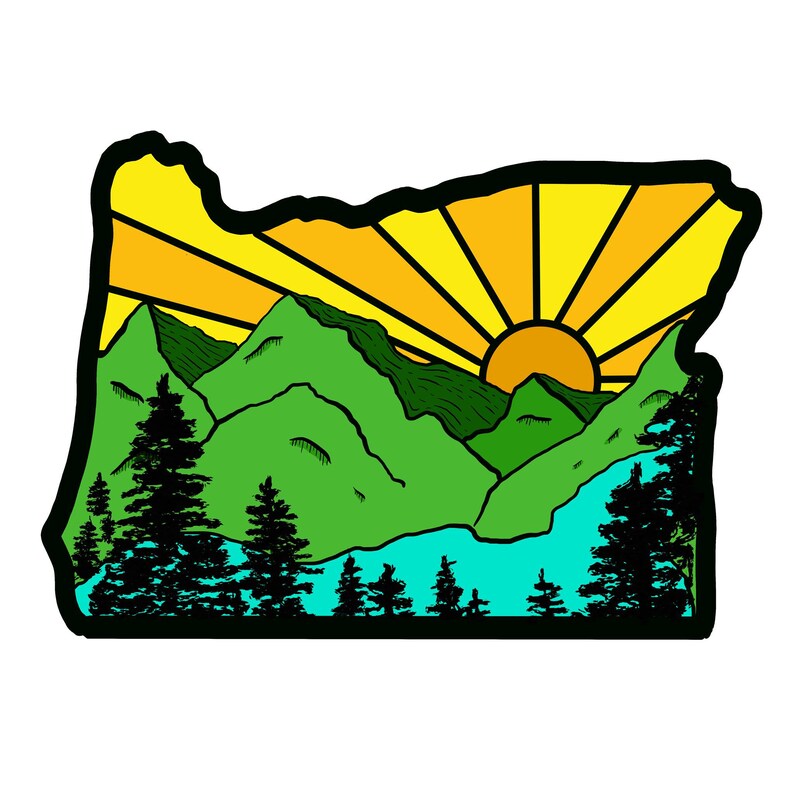 Oregon State Sticker / Water Bottle Sticker / Hydroflask Etsy
