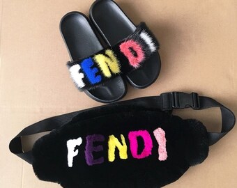 Mink Fur Slides Designer Inspired Slippers Handmade