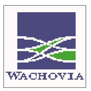 Defunct Bank Sign Wachovia Needlepoint Chart Digital Download