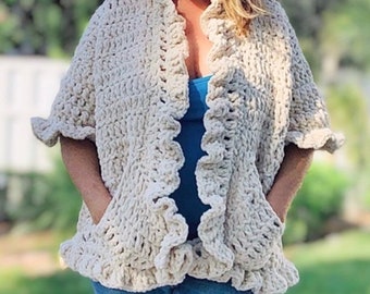 Easy Cardigan Pattern, Easy Crochet Cardigan, Easy Crochet Pattern, Comfy Cardigan, Boho Crochet, Cozy Sweater Pattern, Lounge Wear, Crochet