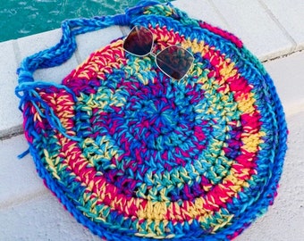 Tropical Beach Bag Crochet Pattern: Easy Bulky Yarn (PDF Pattern)