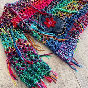 Crochet Sweater Pattern, Crochet Pattern, Colorful Crochet Sweater, Womens Sweater Pattern, Boho Crochet, DIY Sweater, Crochet Top image 1