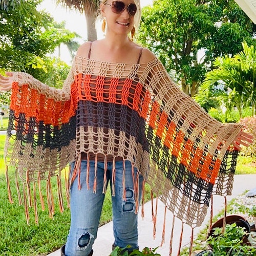 Picnic Poncho Crochet Pattern - Etsy