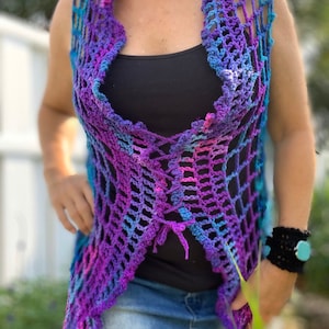 Boho Crochet Vest Pattern, Boho Crochet Pattern, Boho Pattern, Boho Vest, Hippie Vest Pattern, Crochet Boho Vest Pattern, Bohemian Vest image 2