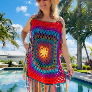 Tropical Beach Dress Easy Crochet Pattern Beach Dress - Etsy