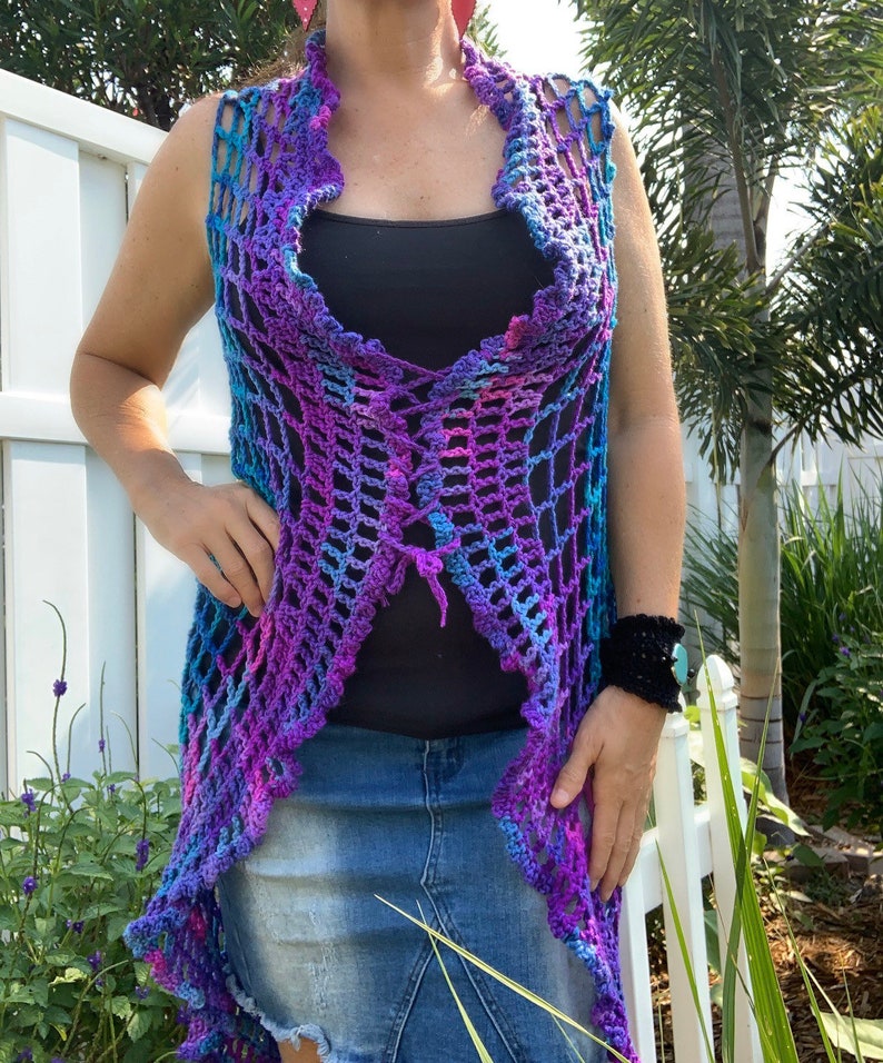 Boho Crochet Vest Pattern, Boho Crochet Pattern, Boho Pattern, Boho Vest, Hippie Vest Pattern, Crochet Boho Vest Pattern, Bohemian Vest image 4