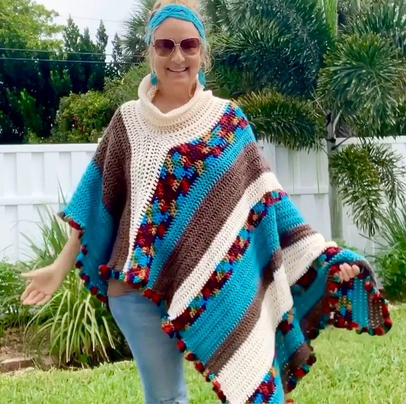 Easy Crochet Pattern Hippie Poncho Pattern Poncho Crochet | Etsy