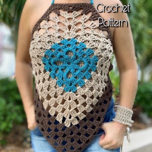 Crochet Halter Pattern, Boho Crochet Pattern, Festival Halter Top, Summer Top