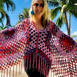 Hippie Crochet Pattern Boho Crochet Pattern Crochet Poncho - Etsy