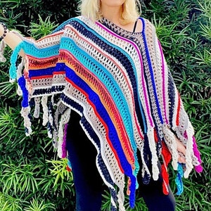 Twisted Poncho Pattern, Boho Poncho Crochet Pattern, Boho Pattern, Boho Crochet Pattern, Easy Crochet, Poncho Women, Crochet Poncho Sweater