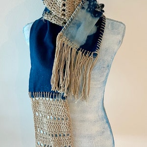 Upcycled Denim Scarf image 4