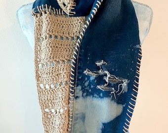 Upcycled Denim Scarf