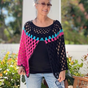 Crochet Poncho Pattern, Easy Crochet Pattern, Spring Poncho, Boho Poncho, Summer Crochet, DIY Top image 7