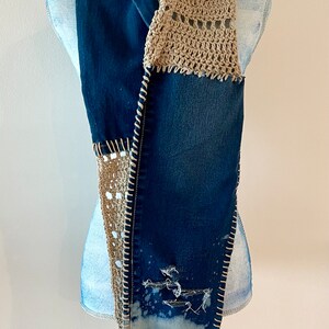 Upcycled Denim Scarf image 2