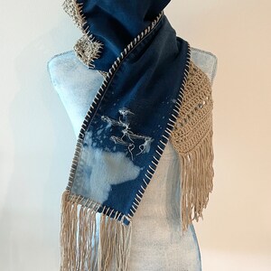 Upcycled Denim Scarf image 6