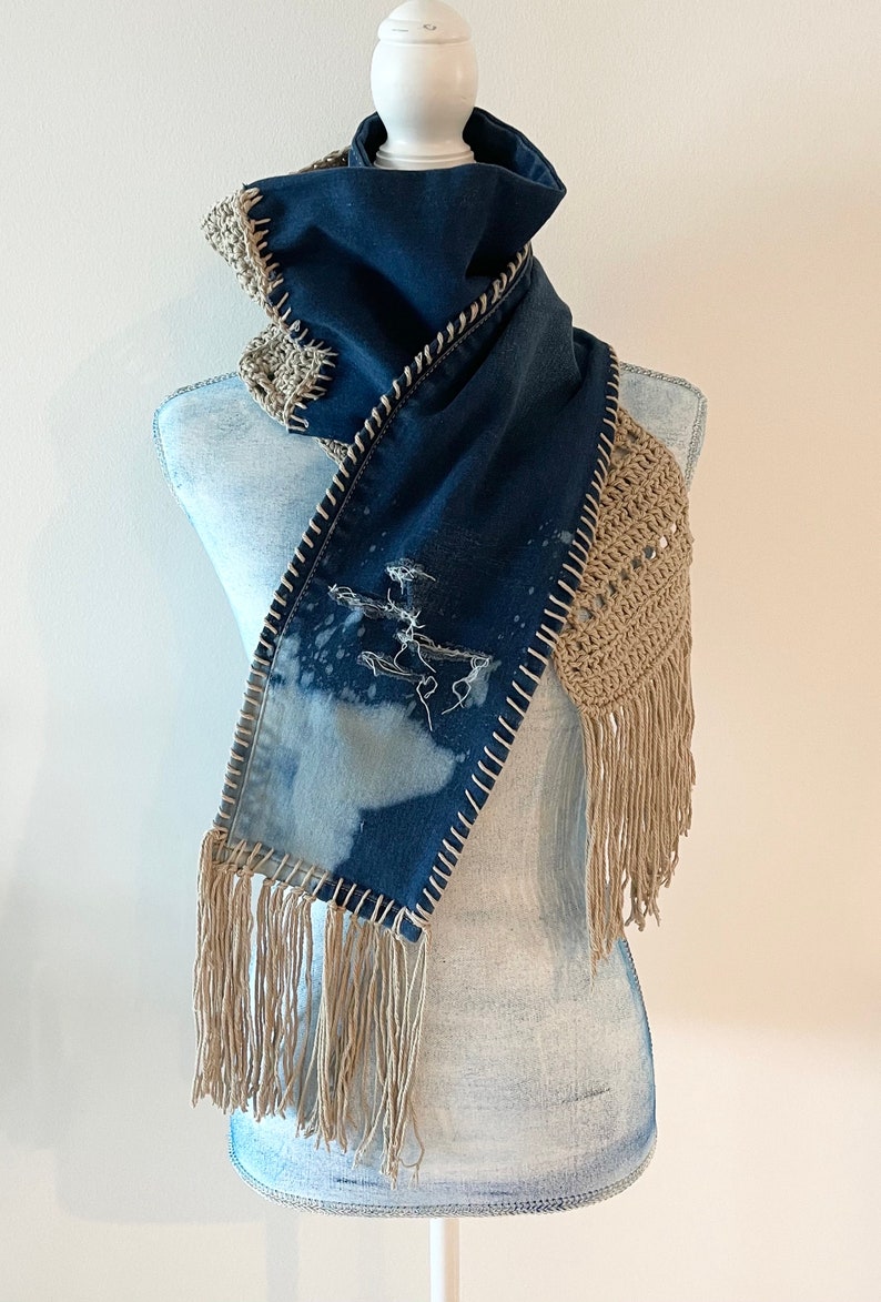 Upcycled Denim Scarf image 6