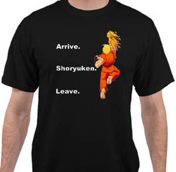 New Street Fighter Video Game Ken Ryu Shoryuken Move T-shirt