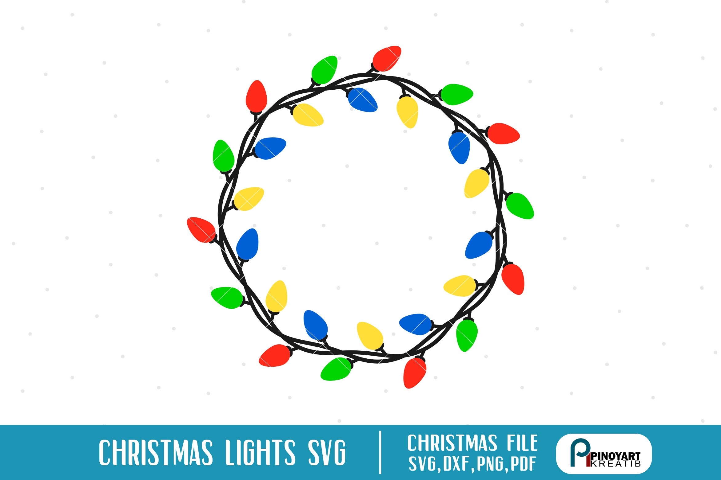 Download Christmas Lights Svg Christmas Lights Monogram Svg Christmas Etsy PSD Mockup Templates