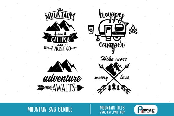 Mountain Svg Adventure Awaits Svg Hike More Worry Less Svg Etsy