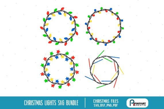 Download Free Christmas Lights Svg Christmas Lights Monogram Svg Christmas Etsy SVG DXF Cut File