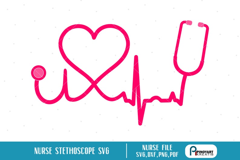 Download Nurse Svg Nurse Stethoscope Svg Heartbeat Svg Stethoscope | Etsy