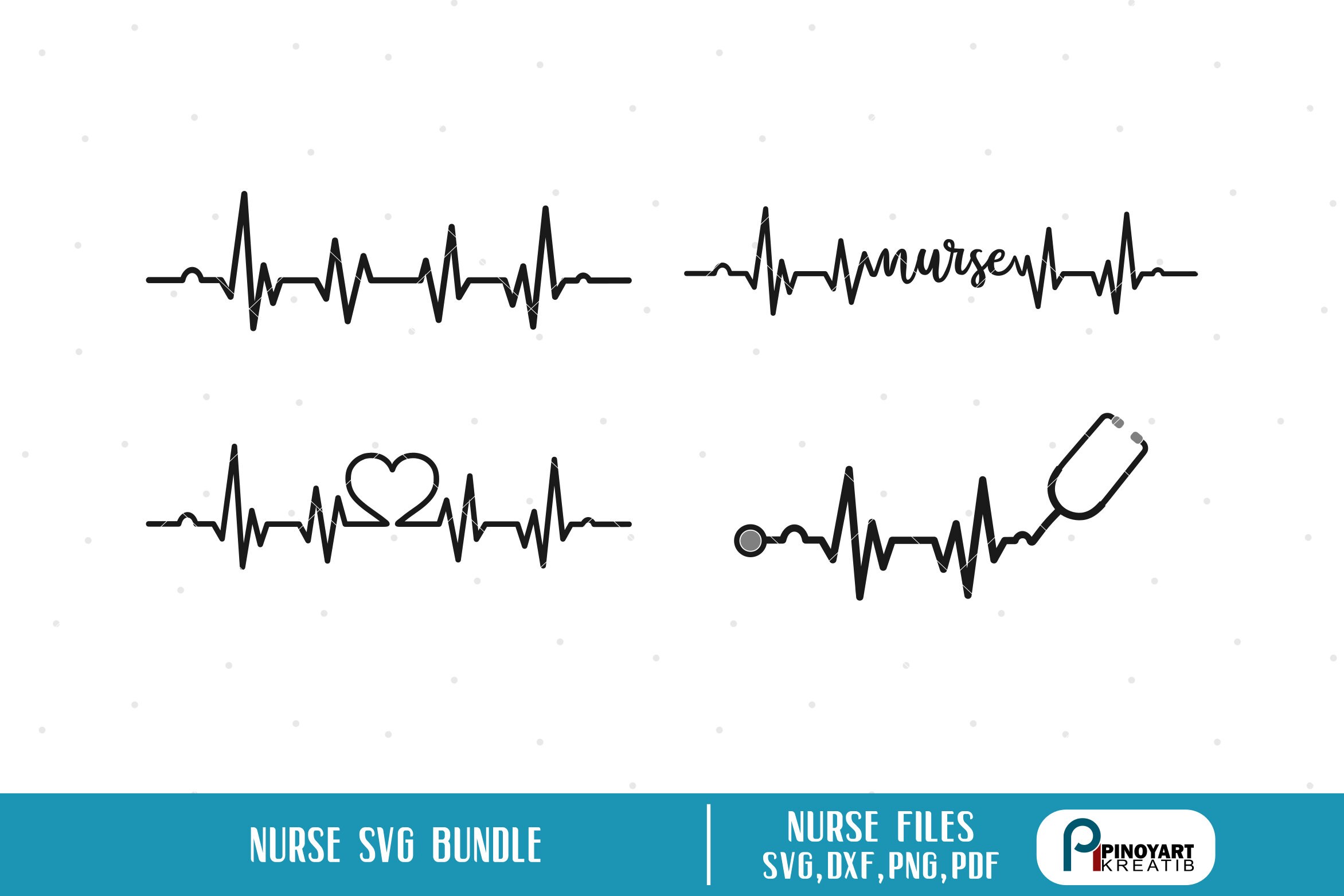 Nurse svg heartbeat svg lifeline svg nurse svg file  Etsy