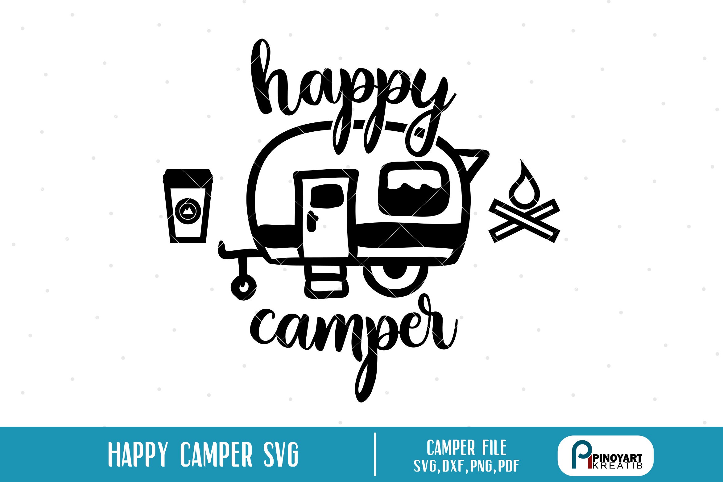 happy camper svg happy camper svg file camper svg camper | Etsy