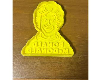 Vintage Ronald McDonald Cookie Cutter Yellow Plastic Mascot Advertising Tool