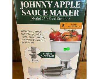 Colador de alimentos Johnny Apple Sauce Maker Modelo 250 VKP250 Blanco