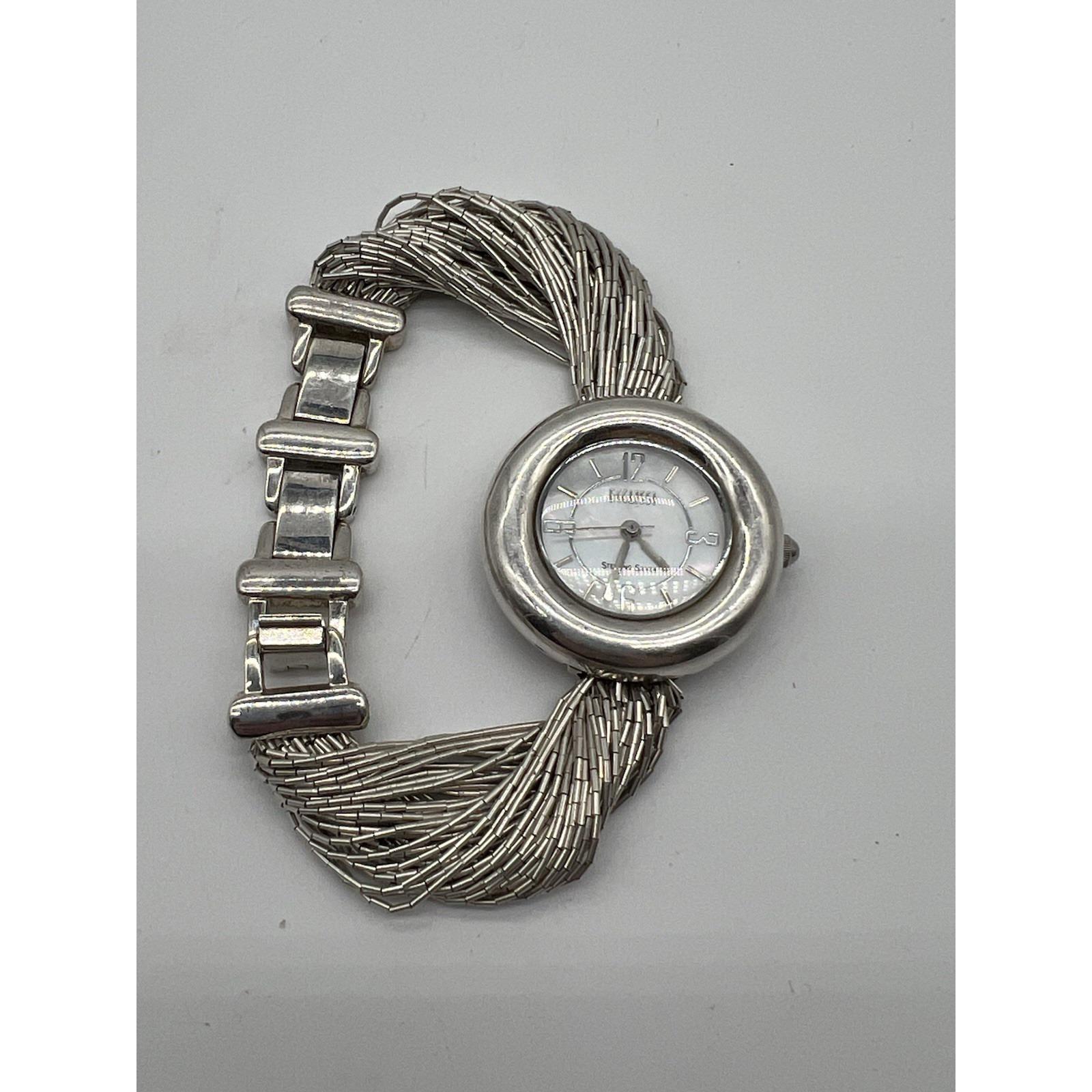 Vintage Sterling Silver Eclissi Silver  Oval Watch 32840 Ecclissi Analog Oval Wristwatches for sale | eBay main image 2