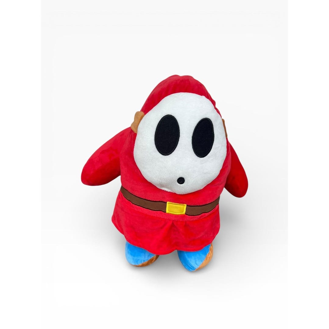 Super Mario Shy Guy Plush Red Blue Brown Belt Masked Character Toy Kids ...