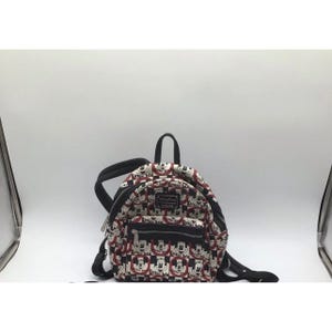 Disney Parks Loungefly Mickey Mouse Club Checkerboard Mini Backpack Red Black image 5