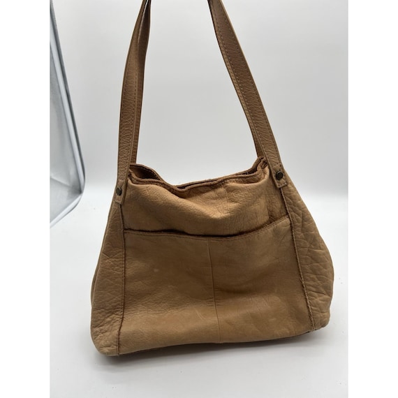 American Leather Co. Liberty Camel Brown Pebbled Leather Tote Shoulder Bag  READ - Etsy