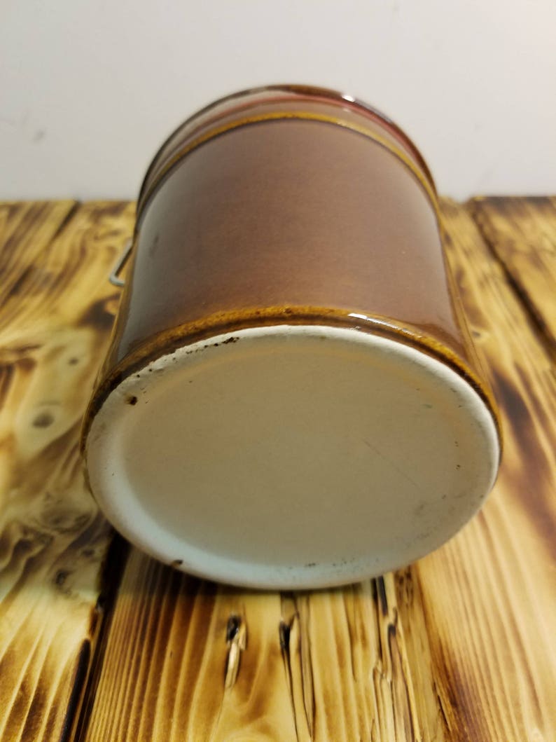 Glazed Brown Stoneware Pottery or Butter Crock Harrington/'s Sharp Cheddar Crock 20oz Since 1873