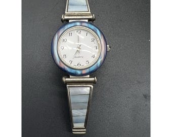Vintage Avon Watch W/ Mother Of Pearl Inlay - BBA-33A Needs Battery