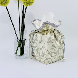 Floral Fabric Tissue Box Cover: Handmade Novelty Gift