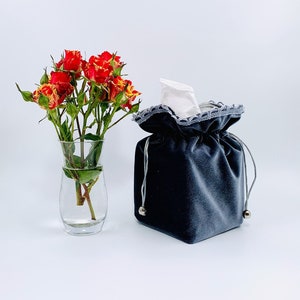 Tissue Box Cover / Grey Tissue Box Cover / Fabric Box Cover / Tissue Box Holder / Tissue Box / Fabric Tissue Box Cover / Tissue Holder