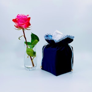 Tissue Box Cover, Blue Tissue Box Cover, Fabric Box Cover, Tissue Box Holder, Tissue Box, Fabric Tissue Box Cover, Tissue Holder