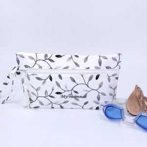 Personalisierter Make-up-Organizer, Benutzerdefinierte Kosmetiktasche, Wasserdichte Bikinitasche, Gesticktes Junggesellinnenabschiedsgeschenk, Einzigartiges Geschenk für den besten Freund