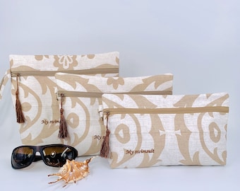 Handmade Swimsuit Bag: Water-Resistant Cotton Beach Pouch
