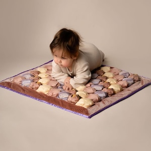 Handmade Rose Gold Baby Bubble Quilt: Sensory Play Mat