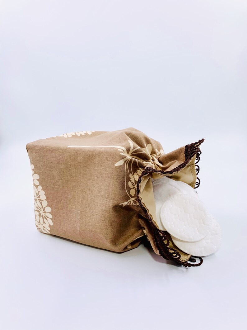 Tissue Box Cover, Beige Tissue Box Cover, Floral Fabric Box Cover, Tissue Box Holder, Square Tissue Cover, Fabric Tissue Box Holder image 9