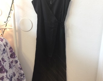 Black wrap dress