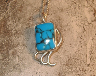 Sterling silver turquoise necklace