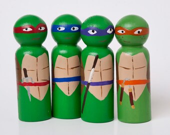 Teenage Mutant Ninja Turtles Peg Dolls